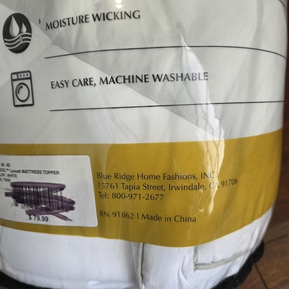 Hotel Suite Tencel Cooling Hypoallergenic Twin Size 2inch Mattress Topper - Picture 3 of 8